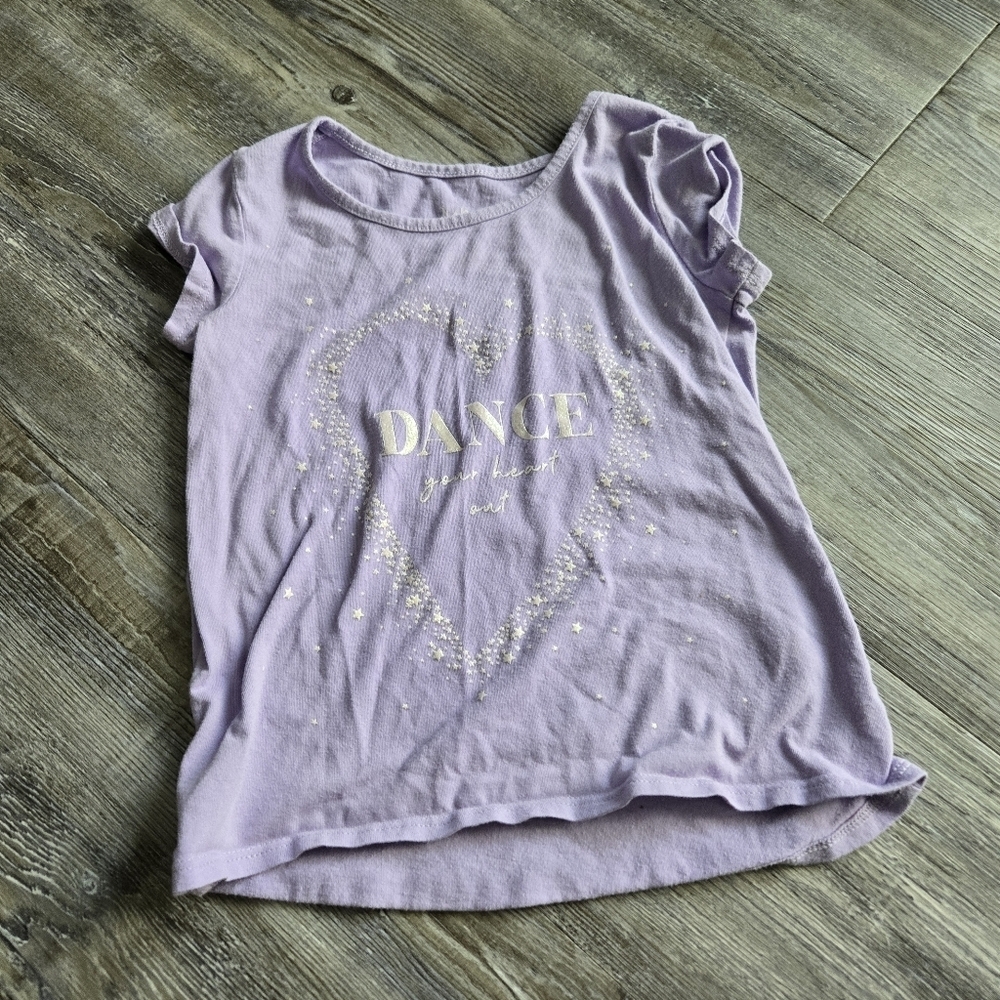 4T Girls Lavender Dance Graphic T-Shirt